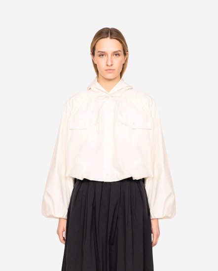 口袋綁結短版帽T