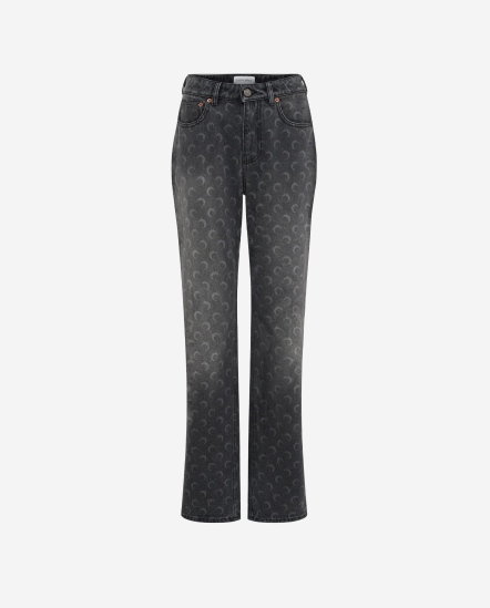 滿版雷射月亮牛仔褲