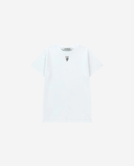 愛心吊墜短袖T/白色