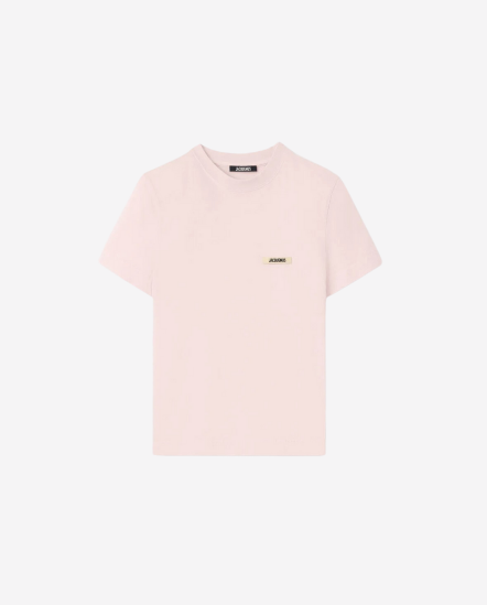 織帶Logo短袖T/粉紅