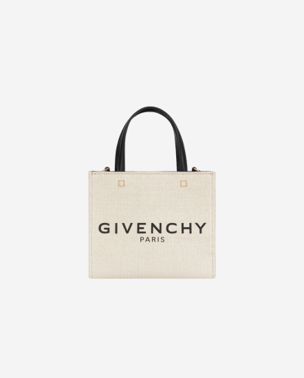 帆布Logo手提托特包mini/19*9*16