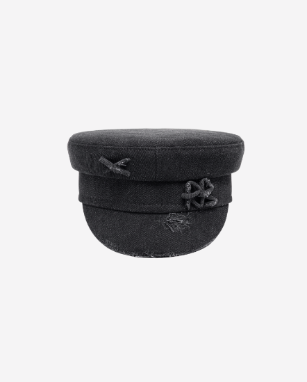 RB粗字破損鬚牛仔軍帽