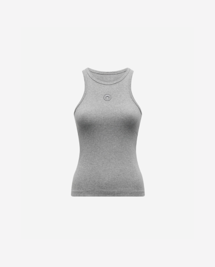 刺繡月亮坦克背心/灰色