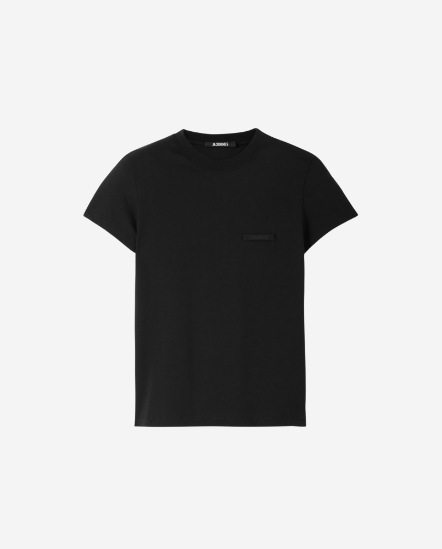 織帶Logo短袖T/黑色