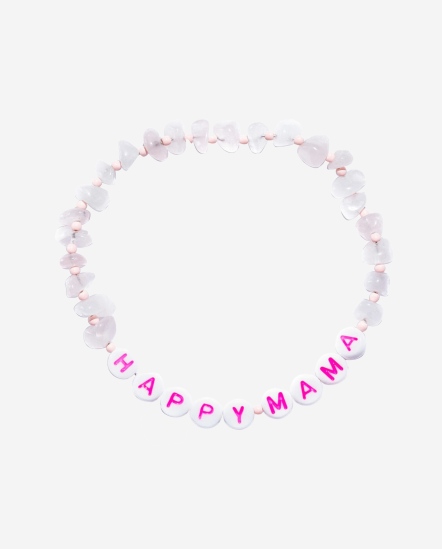 Rose Quartz 粉水晶HAPPY MAMA串珠手鍊