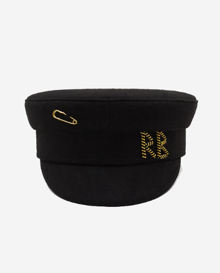 金黑捲線RB字別針[毛料]軍帽
