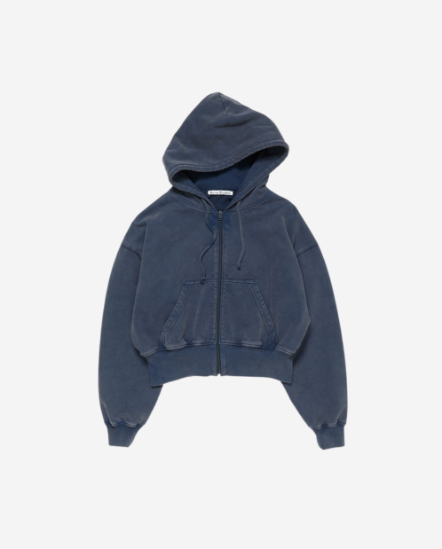 後Logo壓紋短版帽T外套