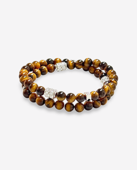 CHA x HANSHSU 黃虎眼石鑽翻 雙圈手串