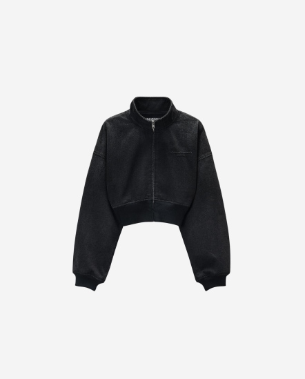 立領拉鍊牛仔外套