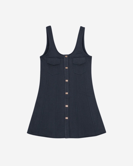 蝴蝶徽標背心洋裝