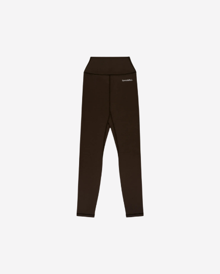 Serif Logo-SPR小字Leggings/巧克力