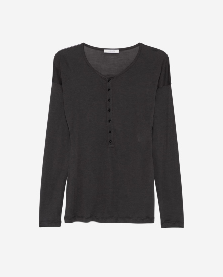 半排釦圓領長袖衣