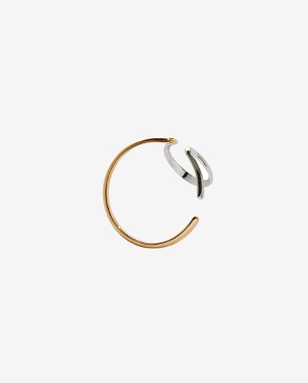 Aprine-雙色環造型耳扣/單