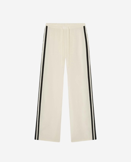 WS25WPA014側黑條絲質休閒褲