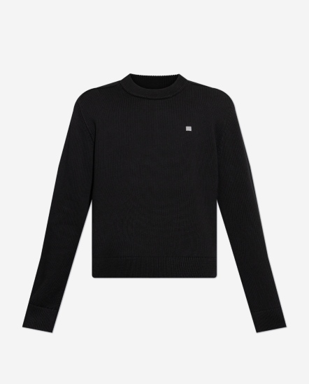 小方塊臉針織衣/黑色