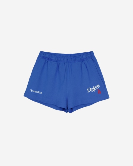 Dodgers Serif-道奇小字Logo短褲/深寶藍