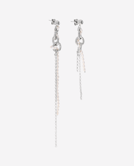 SALEM-小米珍珠粗鍊耳環