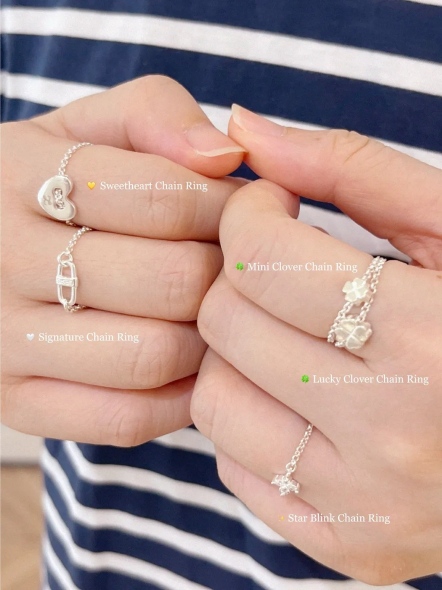 Mini Clover Chain-迷你幸運草鏈戒