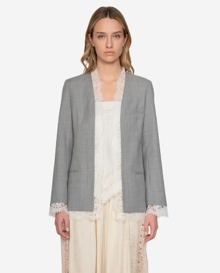 Fiora蕾絲花邊西裝外套