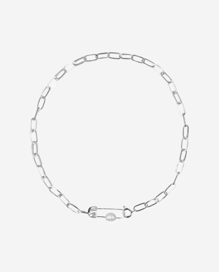 Pin Pin Chain-別針珍珠鏈圈項鍊