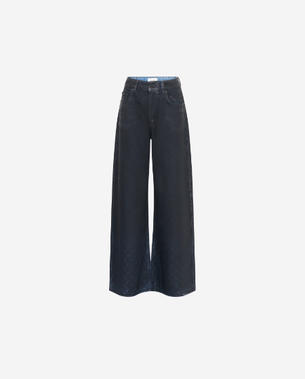 隱約刷色牛仔寬褲