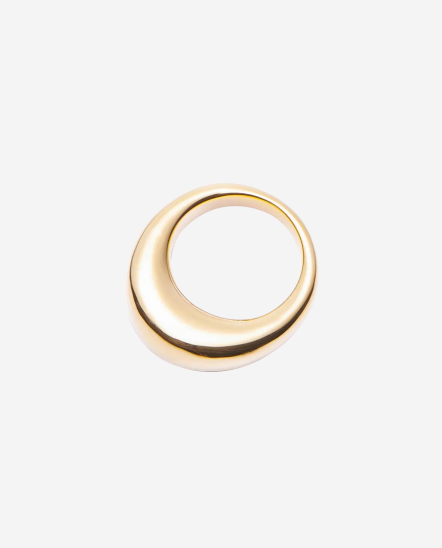 Gold Statement-圓拱形半凸面戒18k