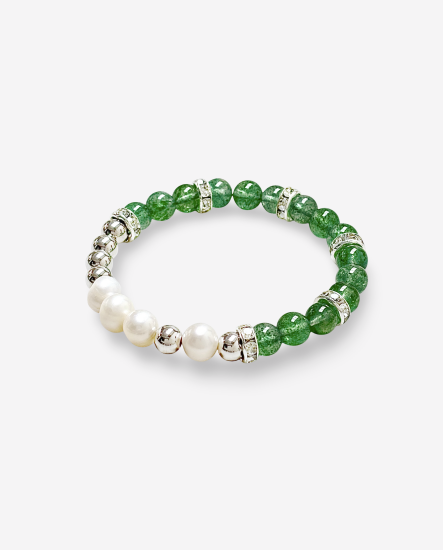 翠心如光 綠草莓晶 水晶手串 6mm