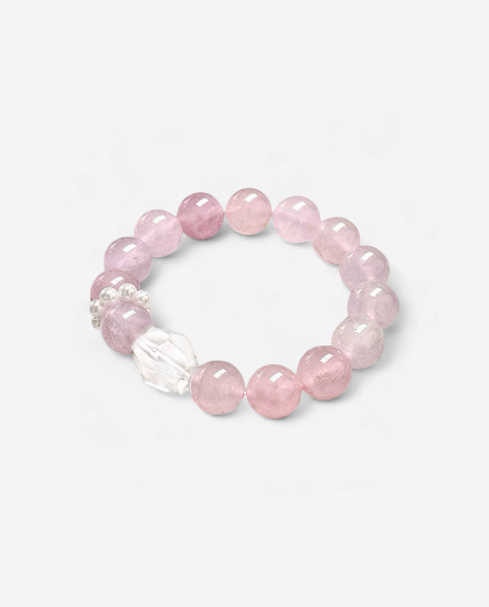 粉韻柔光 粉水晶 水晶手串 12mm
