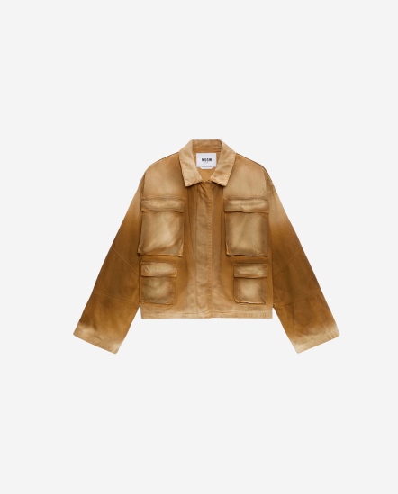 漸層水洗口袋外套