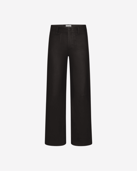 WF25LPA008雙貼口袋皮革長褲