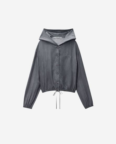 垂墜感抽繩連帽外套