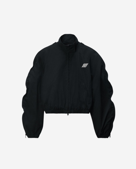 寬疊袖立領運動外套