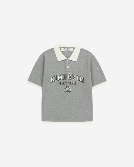 Logo撞色領Polo衫