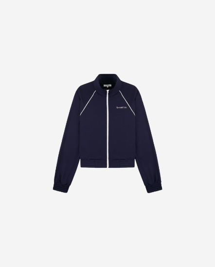 Serif Logo-立領白條運動外套