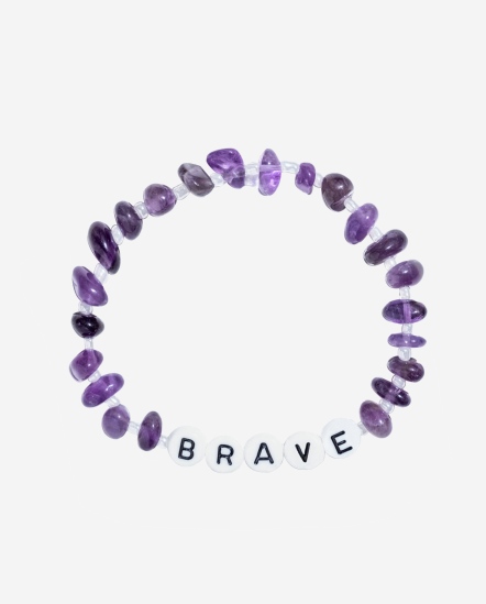 Amethyst紫水晶BRAVE串珠手鍊