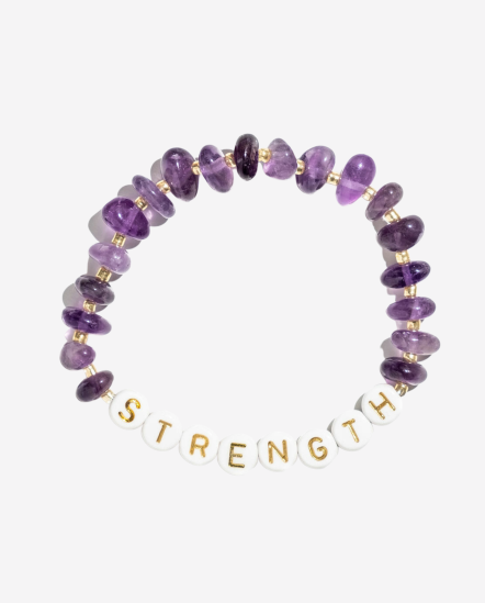 Amethyst紫水晶STRENGTH串珠手鍊