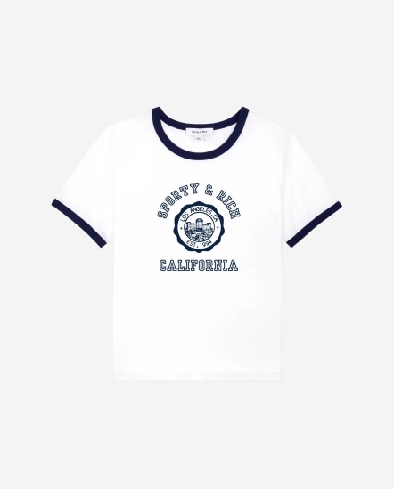 California Emblem Ringer-撞色邊徽標短T
