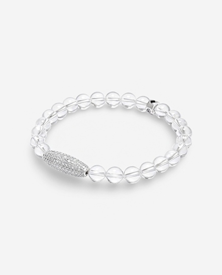 CHA x HANSHSU 白水晶長常鑽 單圈手串