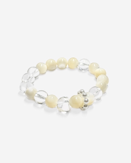 心潤如貝 珍珠母貝x白水晶 水晶手串10mm