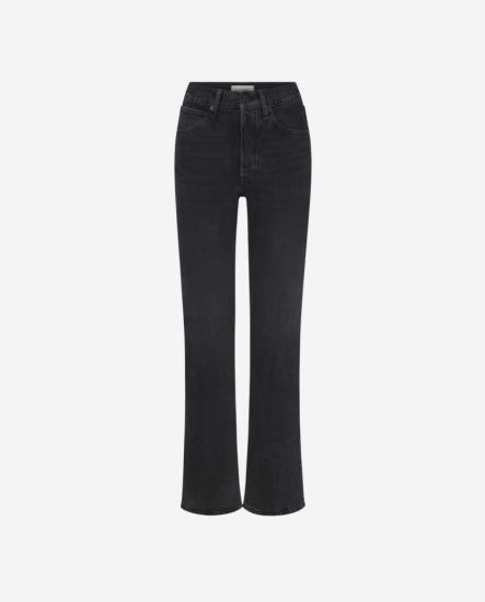 3003731 單色牛仔喇叭褲