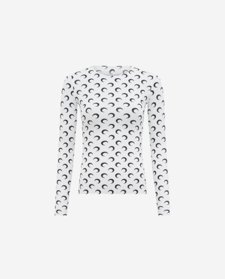 滿版月亮長袖貼身衣/腰身版