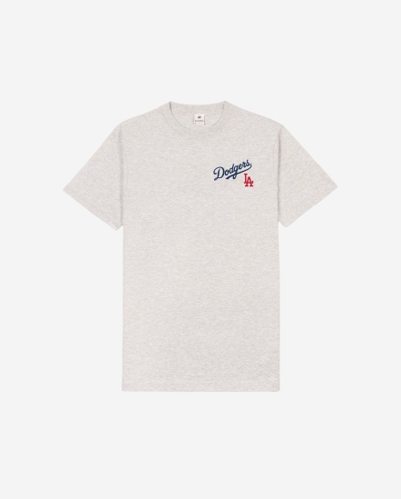 Dodgers Serif-道奇小字Logo短袖T/米灰