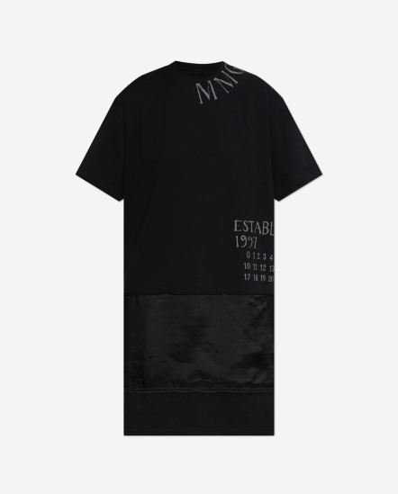 單側數字印刷Tshirt洋裝