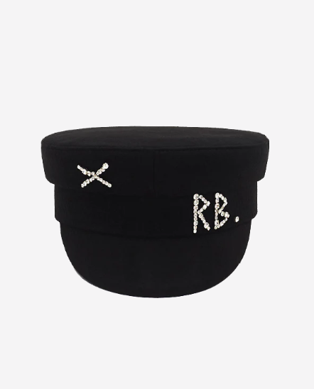 品牌RB水鑽字[毛料]軍官帽