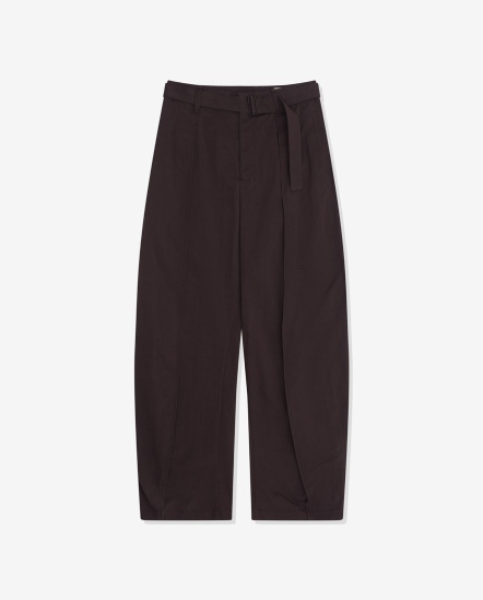 壓線附皮帶長褲