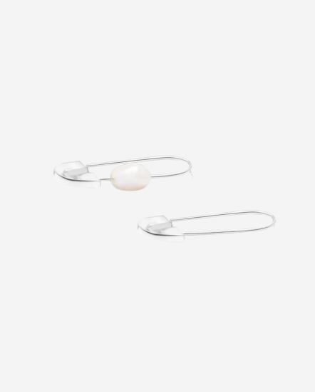 Pin Pearl-別針珍珠耳環