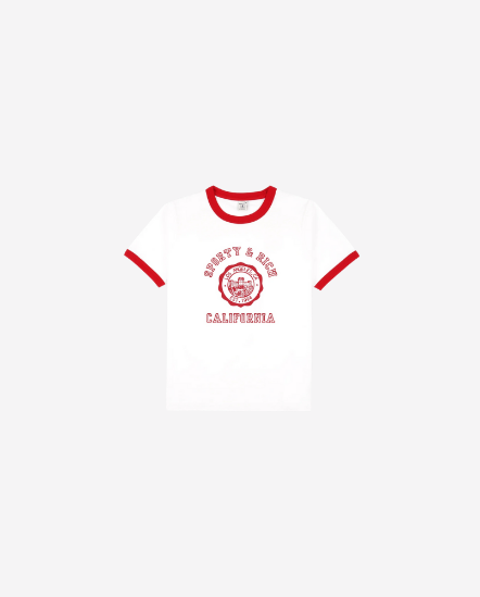 California Emblem-滾紅邊短袖T