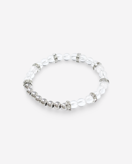 晶耀之心 白水晶x水鑽 水晶手串 6mm