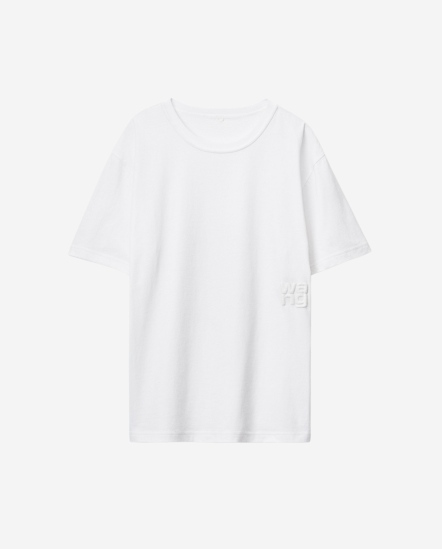 腰側凸印Logo短袖T/白色