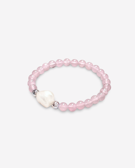 粉韻柔光 粉水晶 水晶手串 6mm